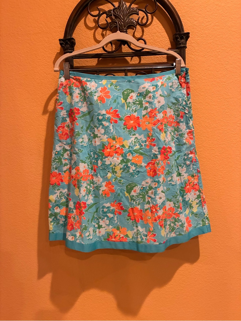 LL Bean Floral Straight Skirt